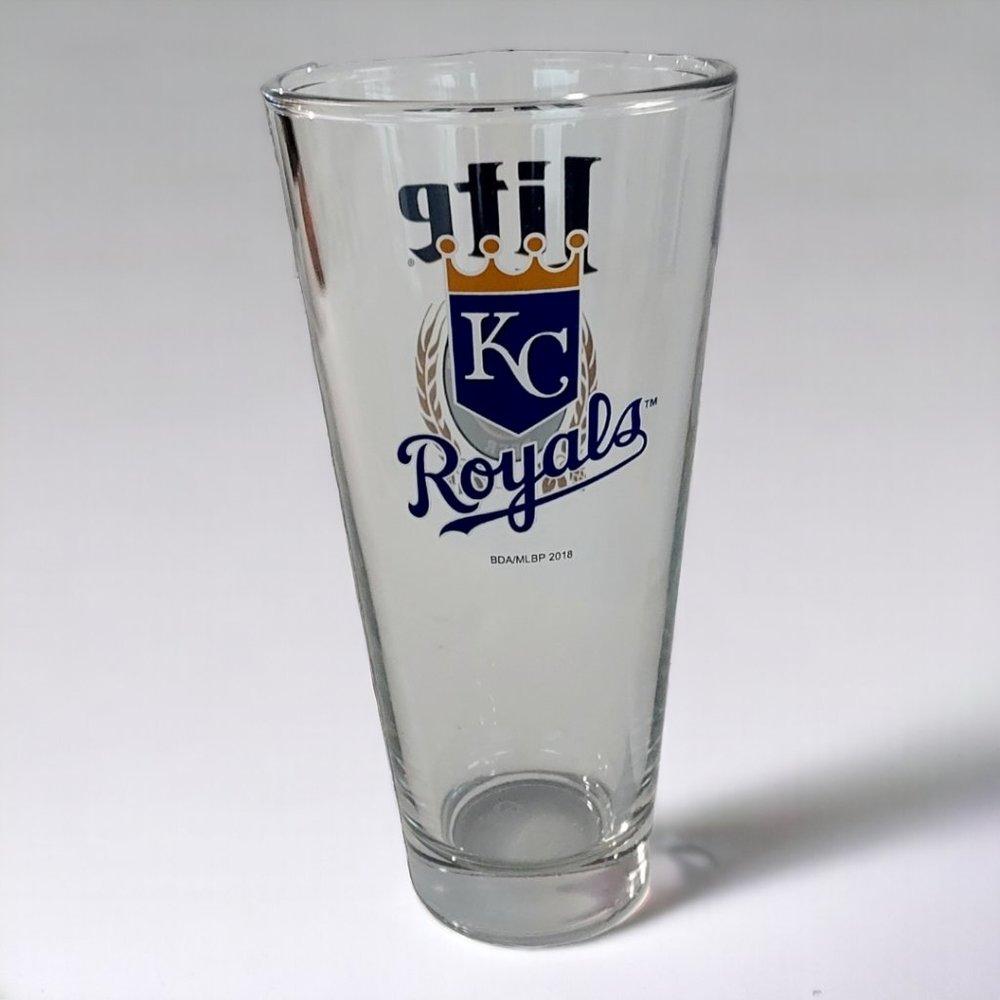 2018 KC Royals MLB Baseball/Miller Lite Beer Pilsner 16 oz Glass